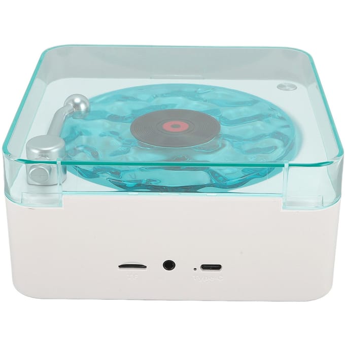 Waves Speler Draadloos Compact Stereo Geluid Sfeerlicht Creatief Cadeau Draagbaar Vintage Waves wit