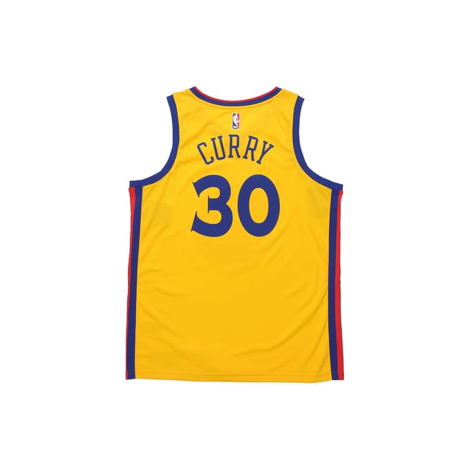 Maillot de Basket Rétro Nike Golden State Warriors City Edition No. 30 Maillots Curry Hommes Jaune 912101-728 XL yellow