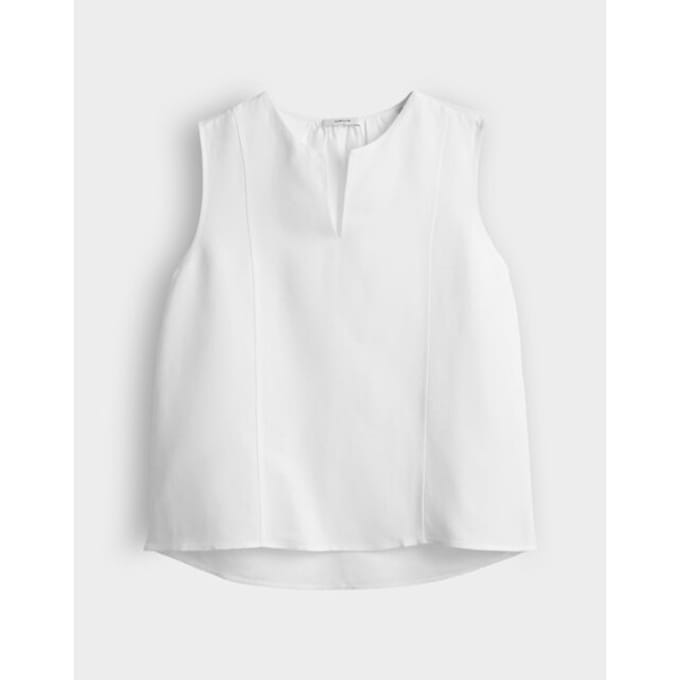 Blousetop van mix van viscose en linnen model 'Fazil'