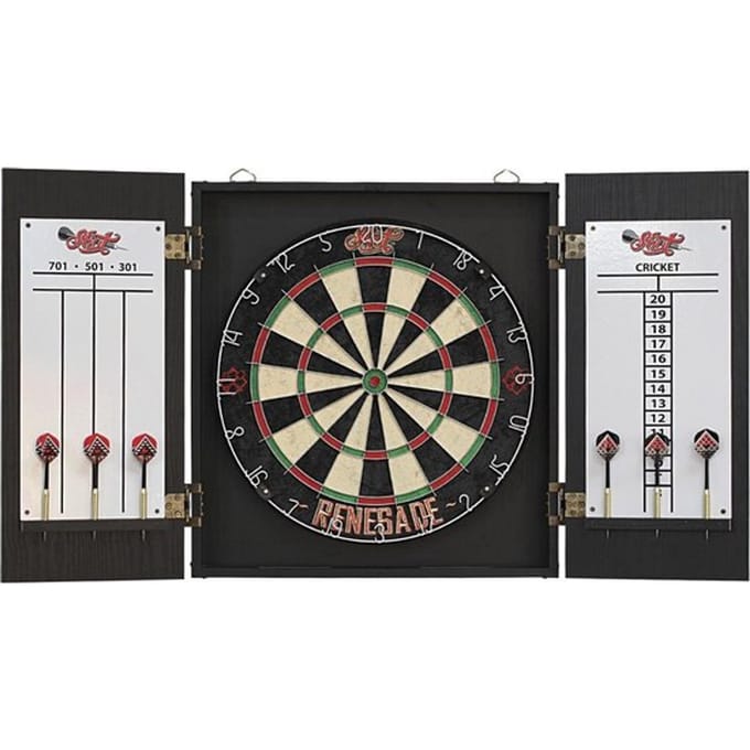Renegate dartbord cabinet set Shot