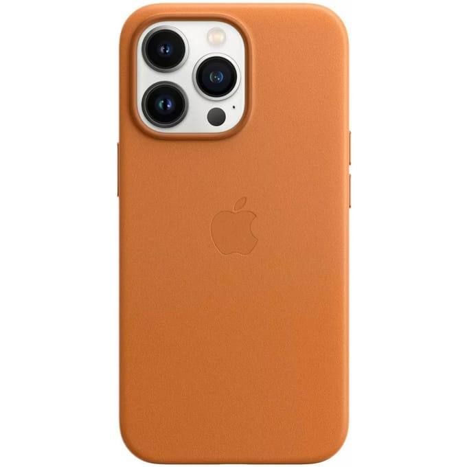 Leather Backcover MagSafe voor de Apple iPhone 13 Pro - Golden Brown