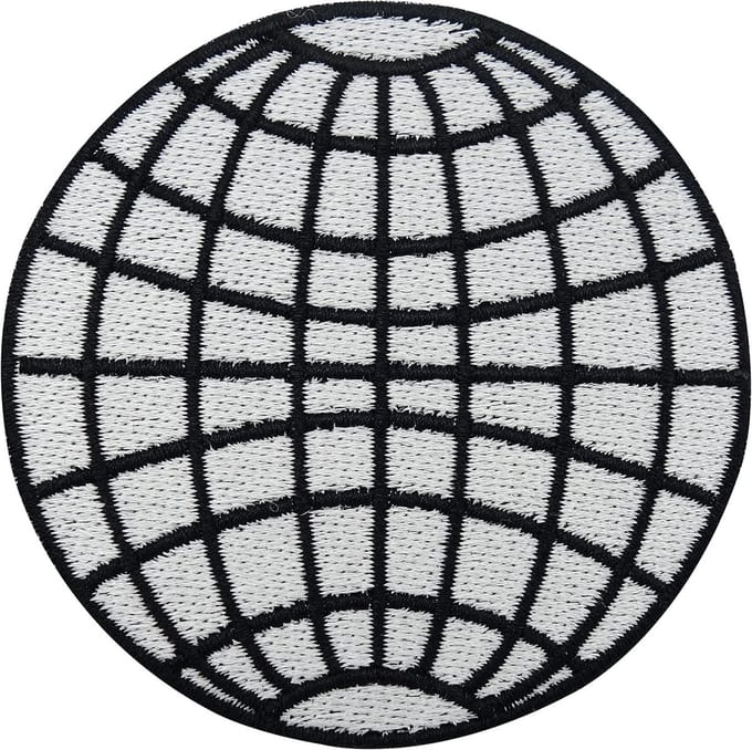 Minimalistische Aarde Patch om te Strijken – Milieuvriendelijk Strijkijzer Embleem