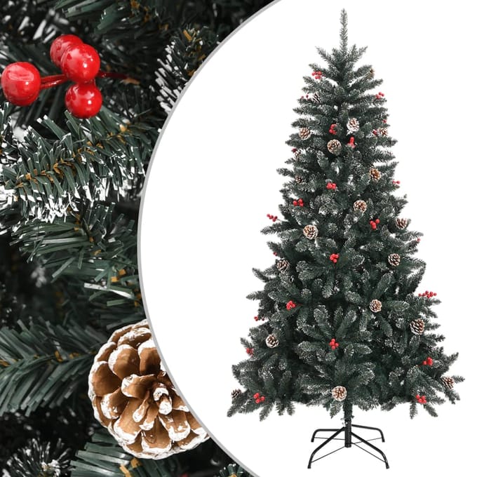 vidaXL - Kunstkerstboom - met - standaard - 180 - cm - PVC - groen