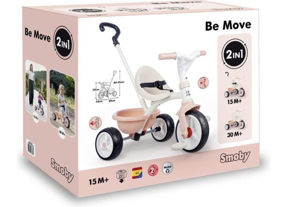 Smoby - Be Move - Driewieler - Roze - Vanaf 15m.