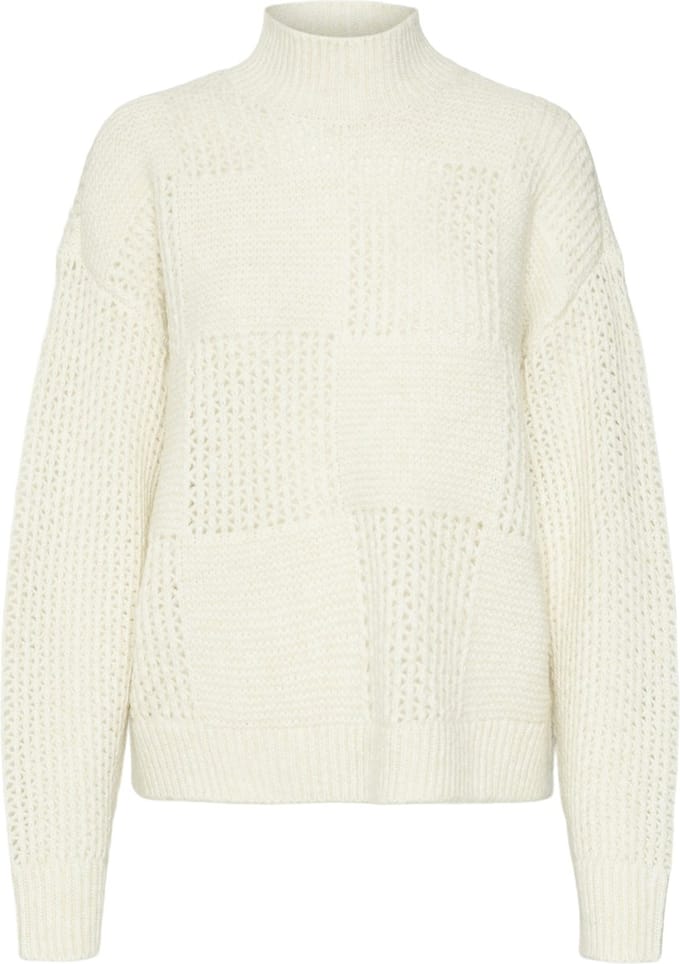 VERO MODA - VMMOON LS HIGHNECK PULLOVER GA BF - Dames - Gebreide truien