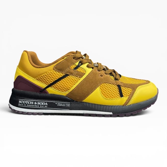 Scotch & Soda - Vivex - Sneakers - Geel / Oranje / Paars - Maat 40