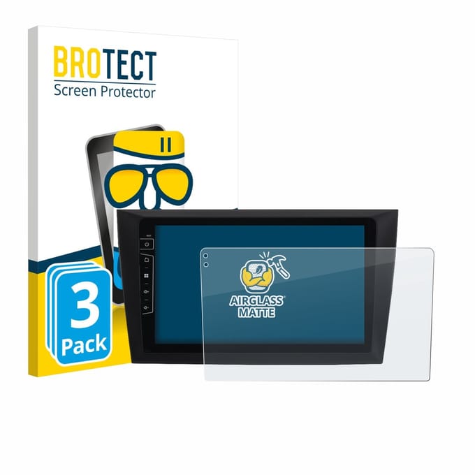 BROTECT - Screenprotector voor Dynavin D8-DF31 9" - Folie Beschermfolie Beschermglas matte 3 Stuks