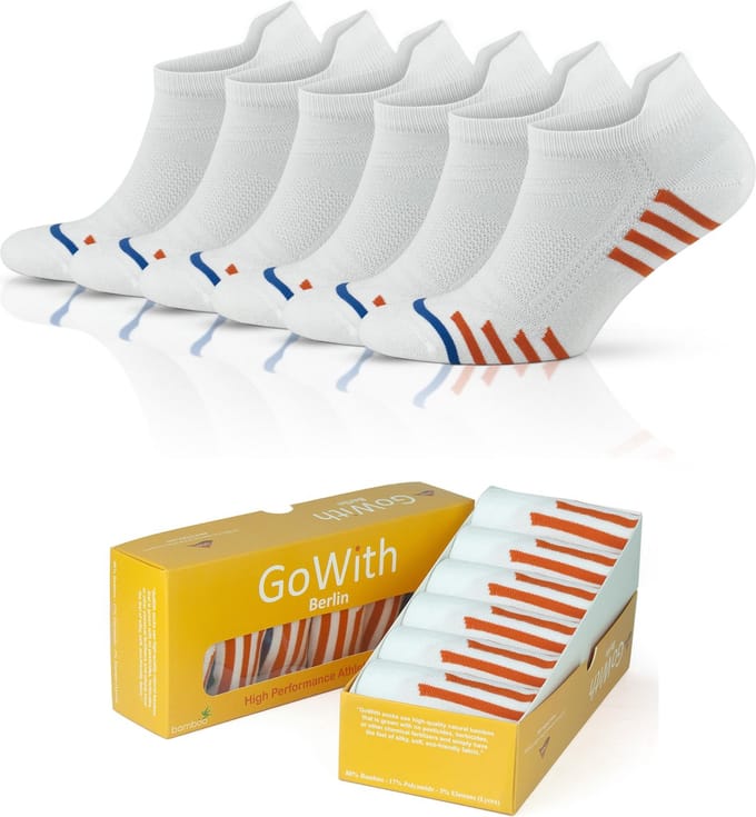 GoWith Bamboe Sneaker Sokken-6 paar-Naadloze Comfort-35-40