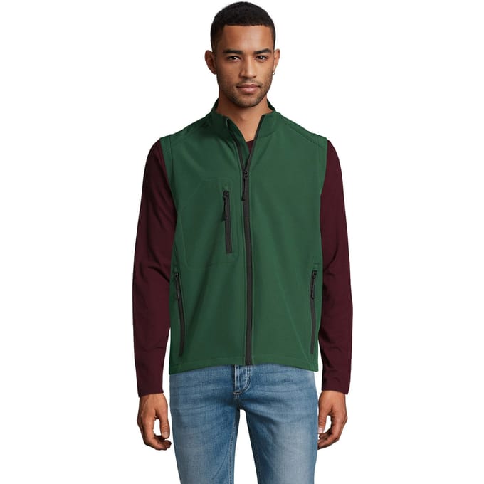 SOLS Heren Rallye Softshell Mouwloos Gilet (Fles groen)