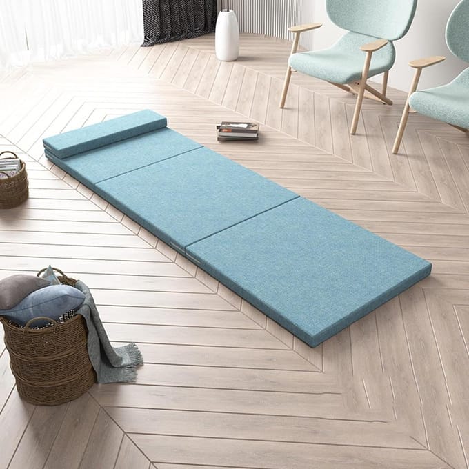 Opvouwbaar Slaapbed - Logeerbed - Compact Reizen - Wasbare Hoes - 200 x 70 cm - Blauw
