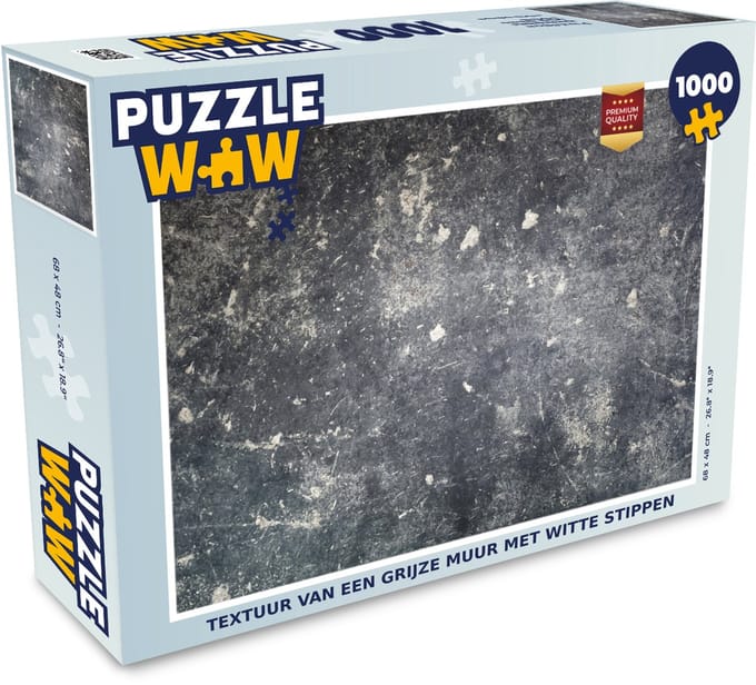 Puzzel Grijs - Wand - Muurverf - Legpuzzel - Puzzel 1000 stukjes volwassenen