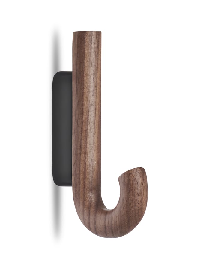Gejst Hook Mini wandhaak - zwart - walnoot
