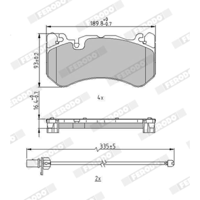 Remblokset FERODO FDB5233, voor