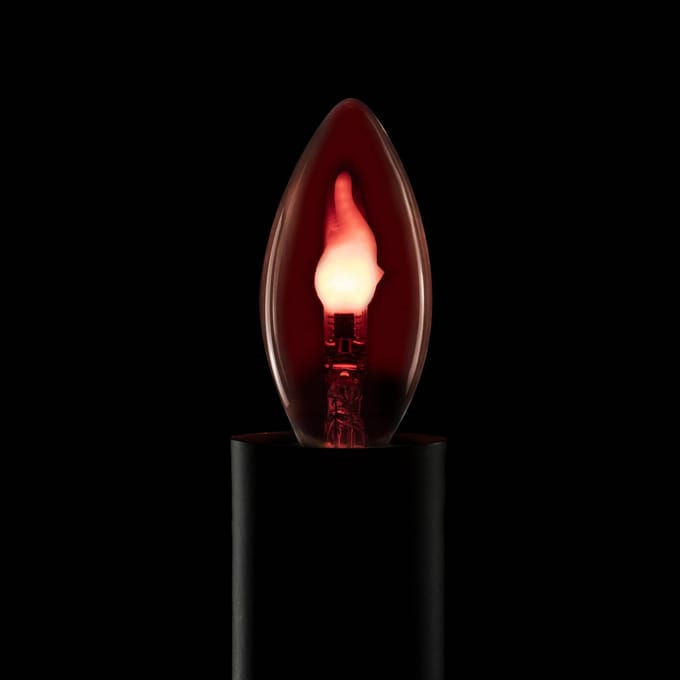 Segula LED Fire Flame Line E27 0,2W rood kaars 1800K decoratie