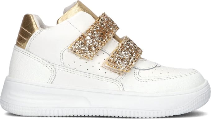 Ton & Ton Unisex Sneakers Helge - Leren Lage sneakers - Wit - Maat 27