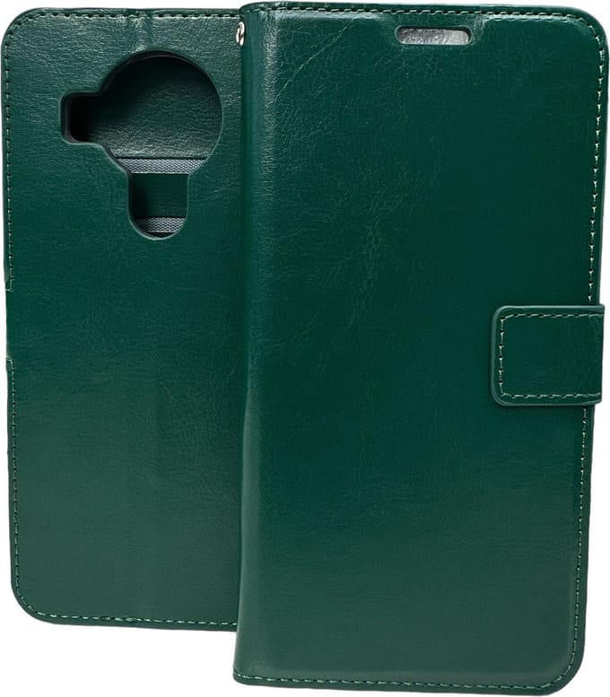 Portemonnee Book Case Hoesje Geschikt voor: Nokia 3.4 -  groen