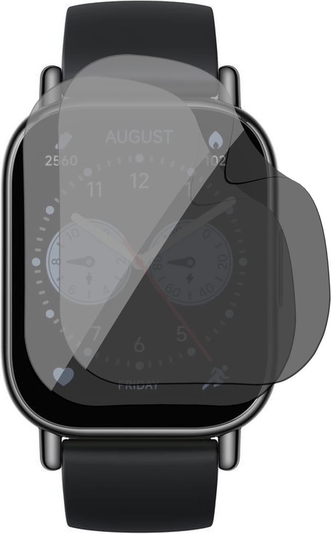 Privacy Screenprotector geschikt voor Xiaomi Watch 5 Lite - 2x FlexGuard Screen Protector