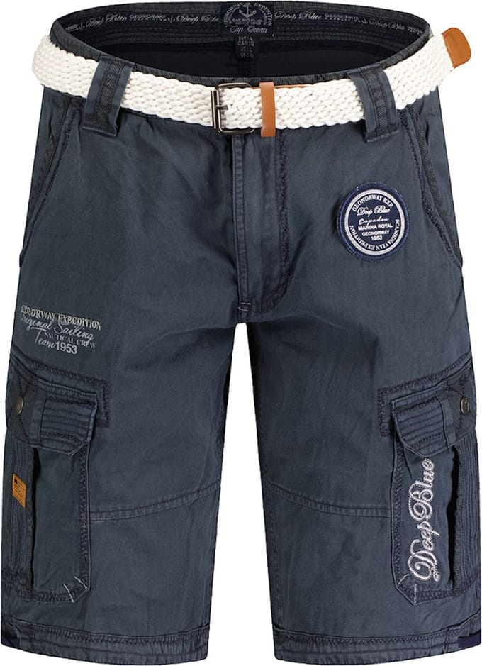 Geographical Norway Heren Bermuda Met Riem Paillette Blauw - L