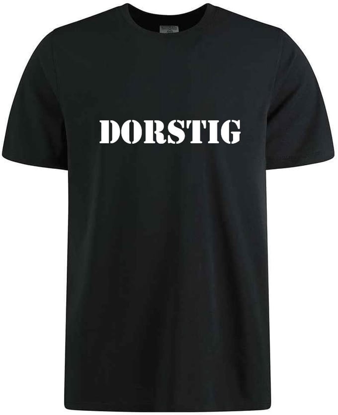 DORSTIG T-shirt - 100% Katoen - Maat L - Classic Fit - Zwart