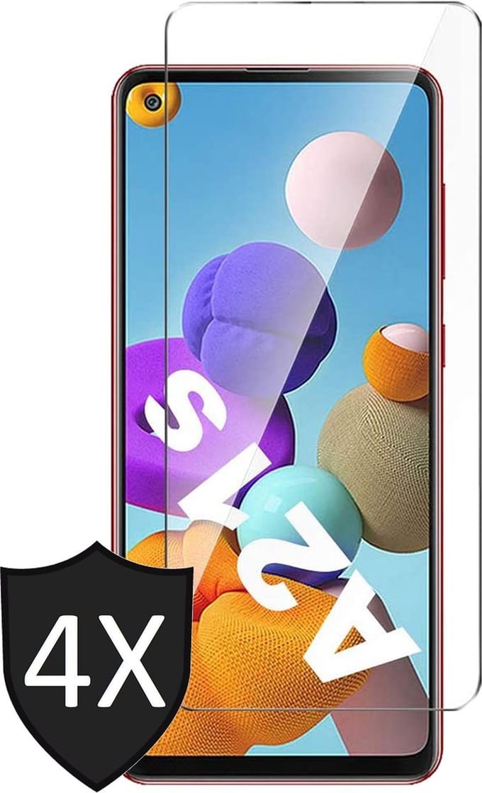 Screenprotector geschikt voor Samsung A21s - 4x Glas Screen Protector