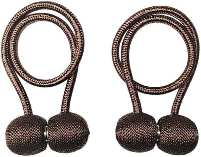 Gordijn Houder - Magnetisch - 2 Stuks - 45cm - Chocolade bruin