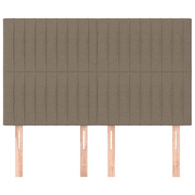 vidaXL - Hoofdbord - taupe - 144x5x118/128 - cm - Stof