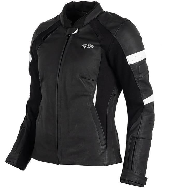 MOTOBLOUZ Motorjas GINA vrouw| Middenseizoen|Zwart/Wit 34 CE-gekeurd