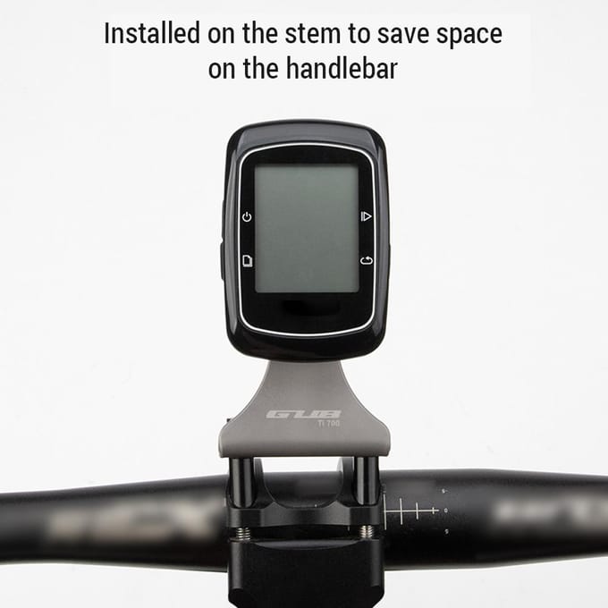 Fietscomputerhouder voorop Ti-legering Fietssnelheidsmeterhouder met Camera-adapter en zilver
