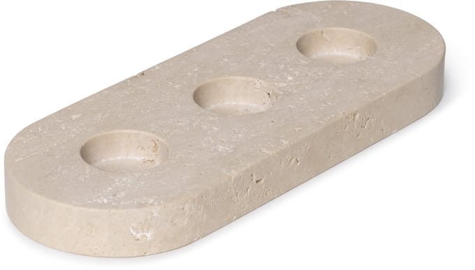 Travertine waxinelichthouder plateau - kaarshouder - marmer - MOOISA
