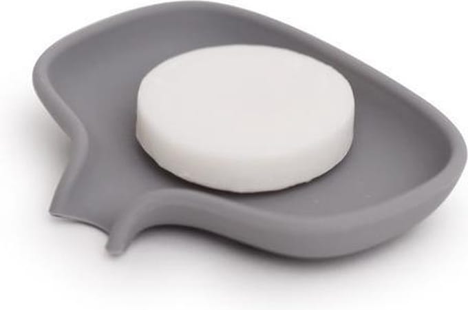 Bosign - Zeephouder Soap Saver Flow - Licht Grijs - Groot - 13,5 x 10,5 cm