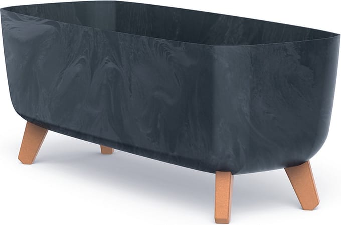 Bloembak Rechthoek Gracia Case Effect 58x24x24cm ANTRACIET Prosperplast