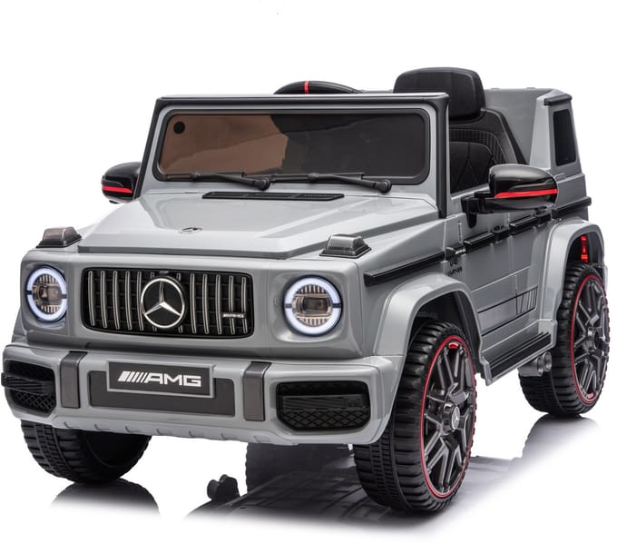 Mercedes G63 AMG Cabrio - Elektrische Kinderauto - 12V - met Afstandsbediening - Grijs