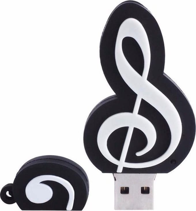 Bladmuziek usb stick 128GB 3.0, muzieksleutel usb stick