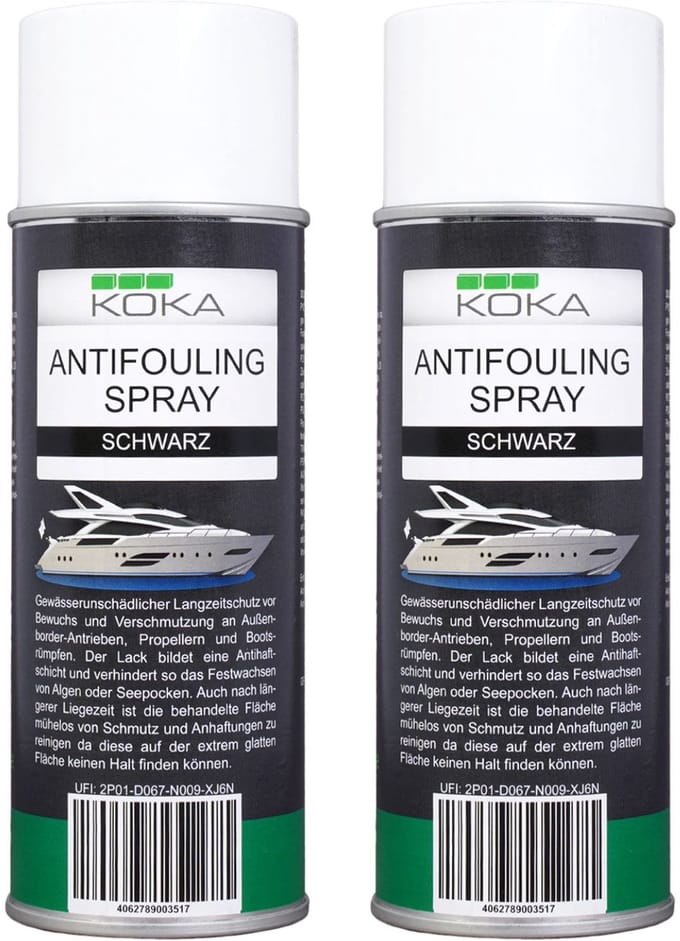 2x Antifouling Spray Zwart