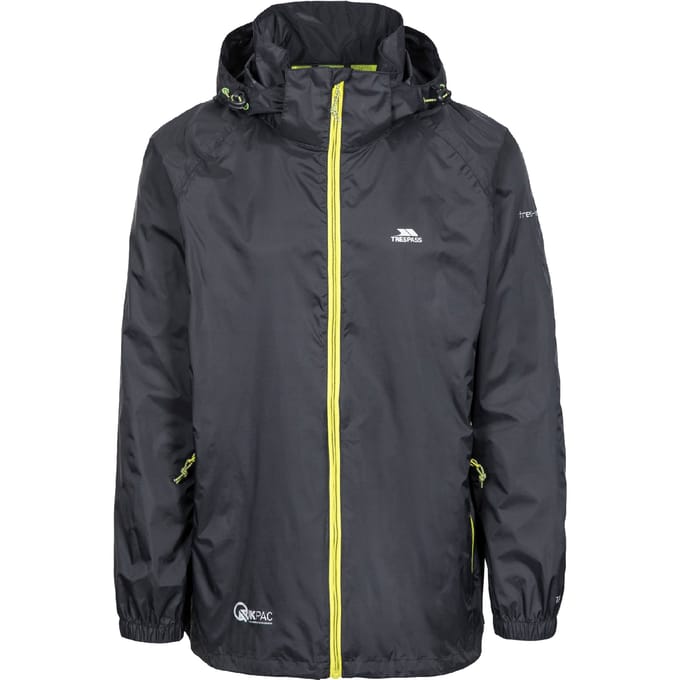 Trespass - Unisex Qikpac X Opbergbare Jas (Zwart)