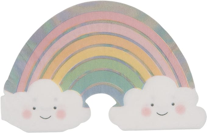 Clayre & Eef Servetten Papier Set van 20 33x33 cm Wit Papier