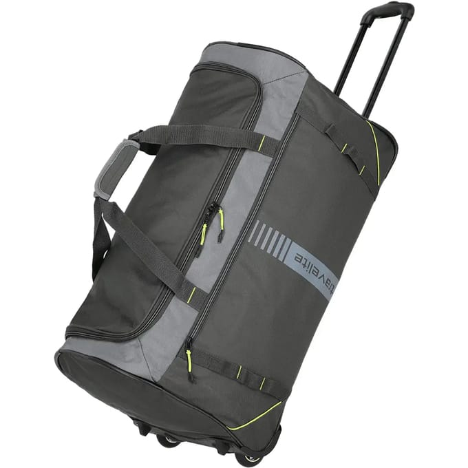Travelite Basics Wheeled Duffle Active 86 liter - Anthracite – Grote reistas met wielen – Van polyester – Reistassen, reistassen met wielen en tassen