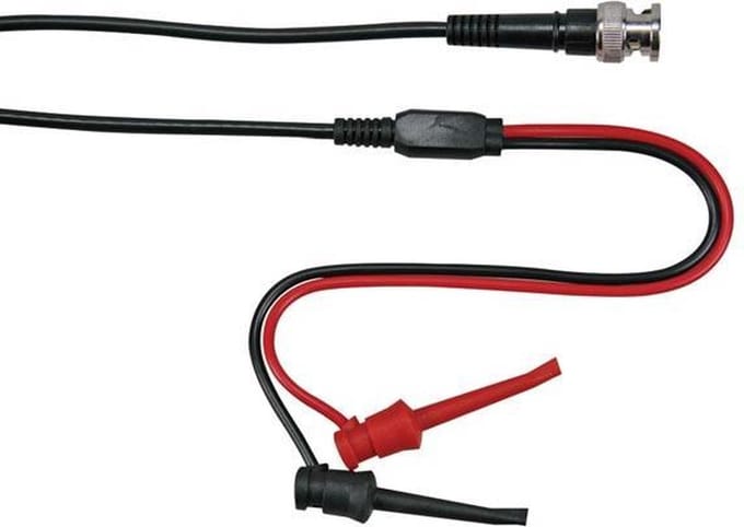 Velleman COAXKABEL 1m - BNC MANNELIJK + 2 MINIATUUR KLEMTESTPENNEN