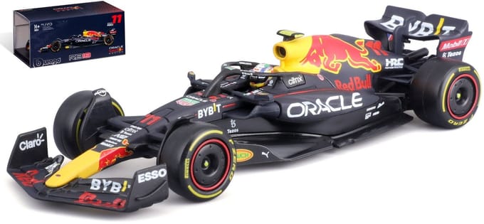 Bburago Red Bull Rb18 - Modelauto - Schaal 1:43 - Donker Blauw/Rood/Geel