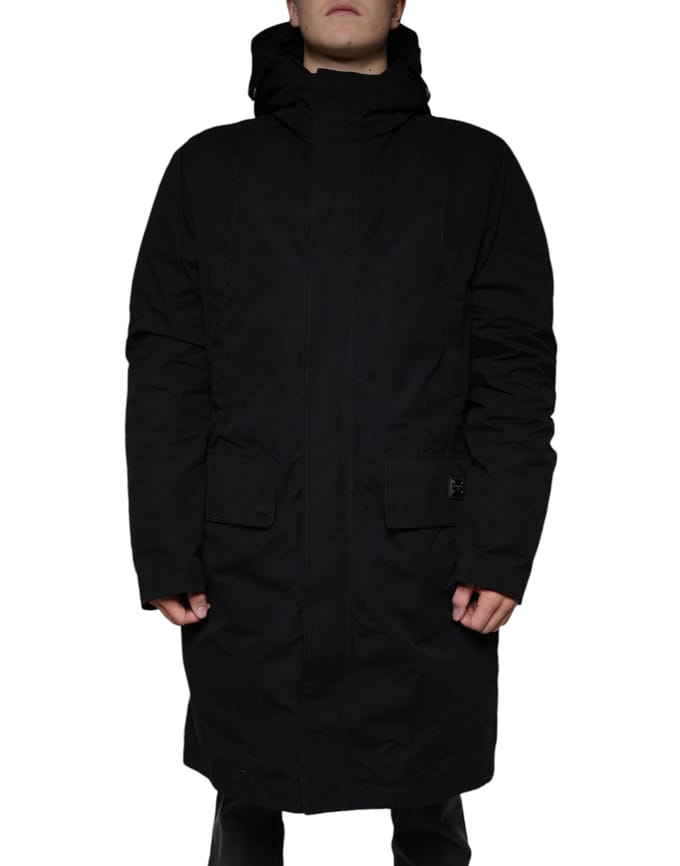Langwerpige Hooded Parka