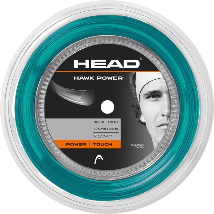 HEAD Hawk Power Rol Snaren 200m-Antraciet