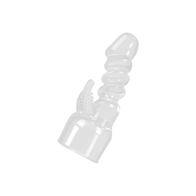 Power - Opzetstuk Wand Vibrator Super Dong – Transparant
