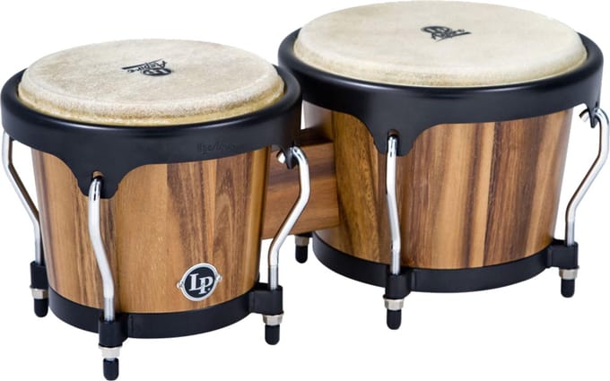 Latin Percussion Aspire Bongos LPA601-SW, 6-3/4" + 8", Jamjuree Wood - Bongo