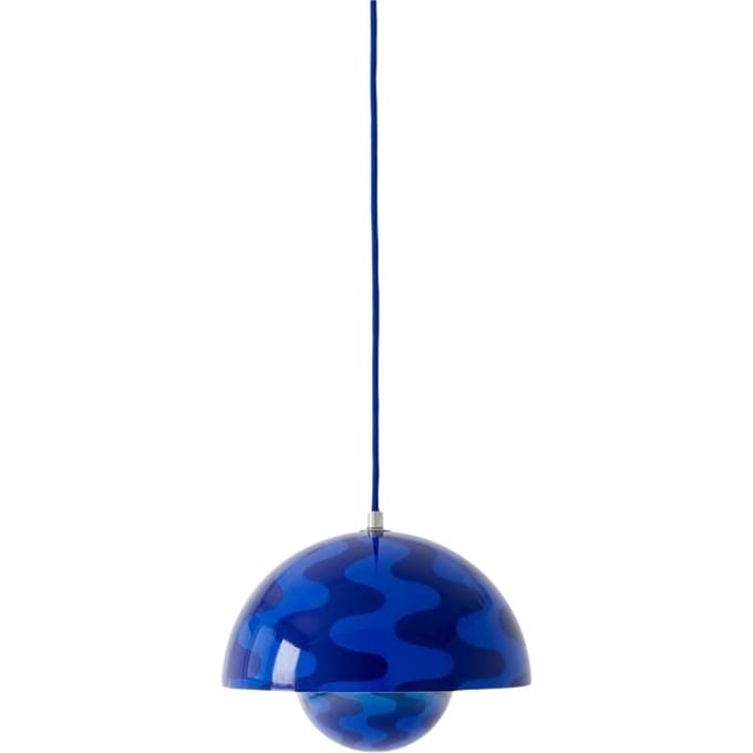 &Tradition Flowerpot VP1 hanglamp - cobalt blue & twilight blue pattern