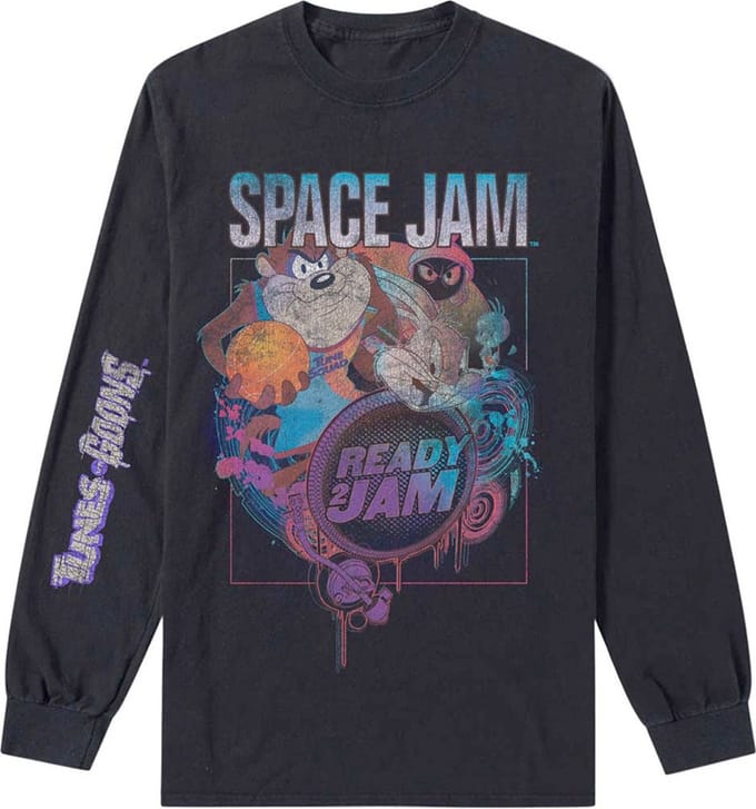 Space Jam 2 Ready 2 Jam Longsleeve T-Shirt Zwart - Officiële Merchandise - M