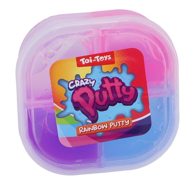 Putty glitter 4 kleuren in pot 4 assorti
