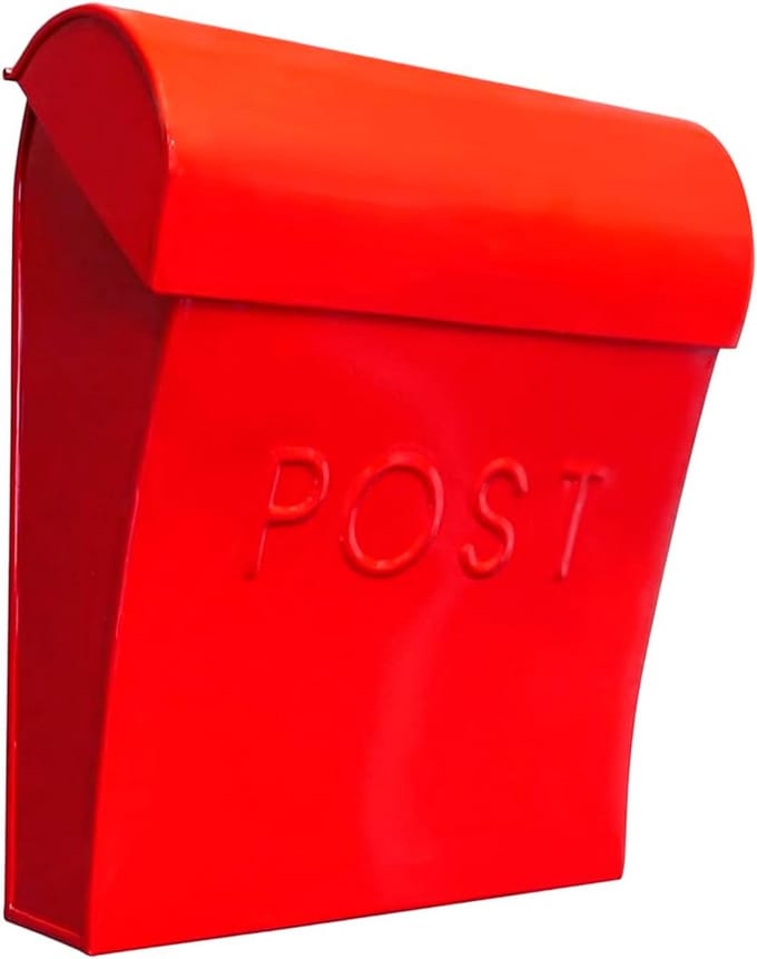 Wandbrievenbus Rood Modern Vintage Stijl Weerbestendig