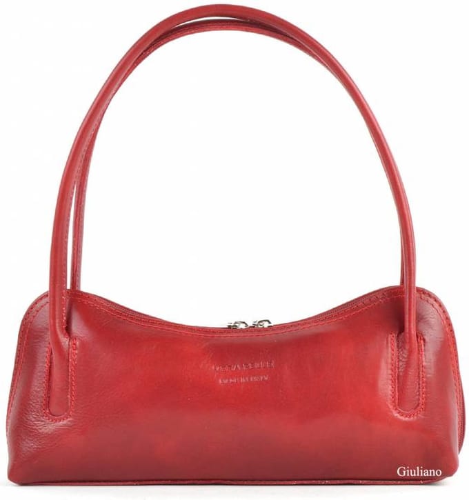 Giuliano klassieke handtas Lucie - Rood - Dames - Made in Italy