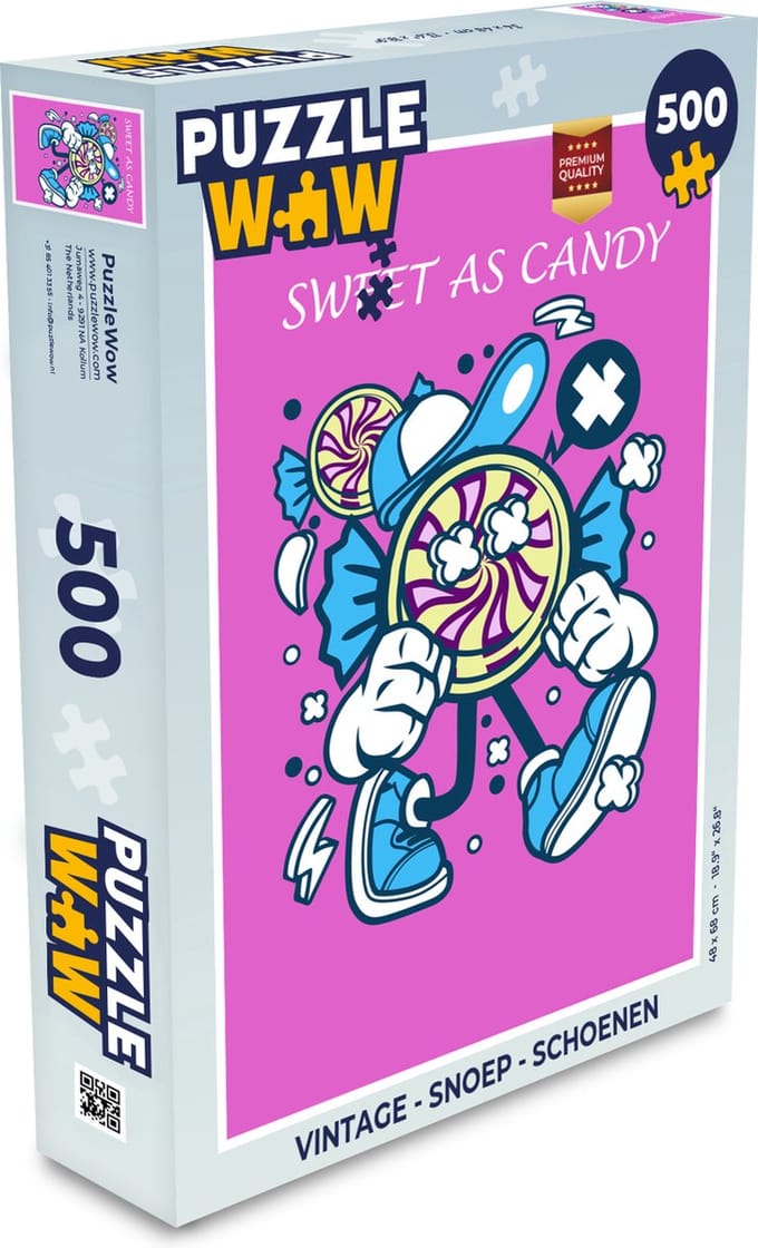 Puzzel Vintage - Snoep - Schoenen - Legpuzzel - Puzzel 500 stukjes