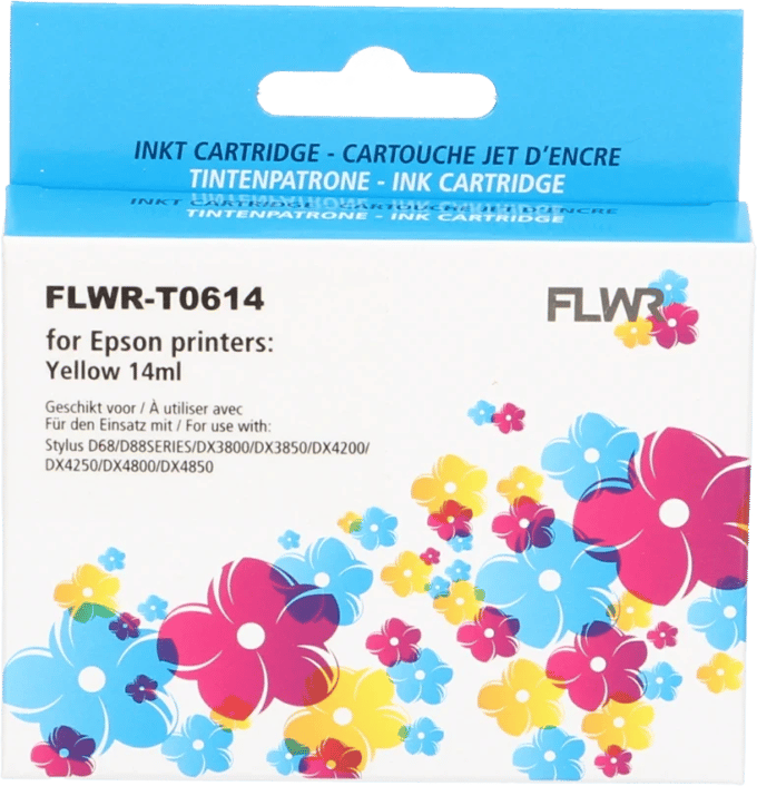FLWR - Cartridges / Epson T0614 / geel / Geschikt voor Epson